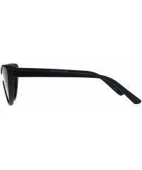 Cat Eye Womens Shield Futuristic Cat Eye Funky Plastic Sunglasses - Matte Black - C1180GIQ39G $10.89