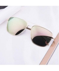 Rectangular Men's new sunglasses - Silver Frame Water Silver - C8199CQ6NU9 $15.28