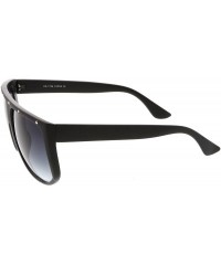 Square Oversize Stud Accents Wide Temple Square Lens Flat Top Sunglasses 62mm - Matte Shiny Black / Lavender - CV17YIX08IK $8.71