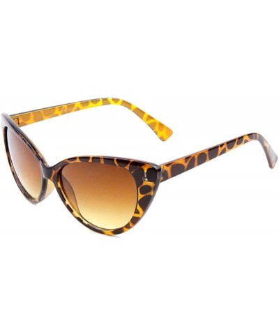 Cat Eye Women Cat Eye Sunglasses Trendy Fashion Shades - Demi Brown - C118Y3GDCY2 $17.39