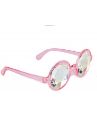 Aviator Kaleidoscope Sunglasses Round Rave Festival Diffraction BEST Prism Glasses - Pink - CS18HQ0DGCS $15.11