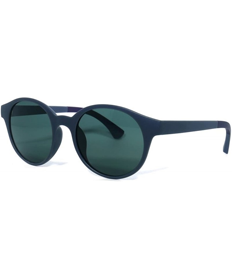 Round Round Oval Fashion Full Rim TR 90 Sunglasses - Blue - CL18E9AOC33 $19.45