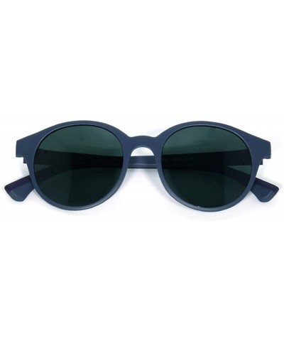 Round Round Oval Fashion Full Rim TR 90 Sunglasses - Blue - CL18E9AOC33 $19.45