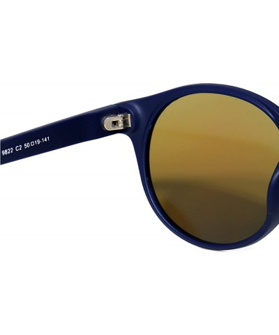 Round Round Oval Fashion Full Rim TR 90 Sunglasses - Blue - CL18E9AOC33 $19.45