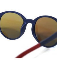Round Round Oval Fashion Full Rim TR 90 Sunglasses - Blue - CL18E9AOC33 $19.45