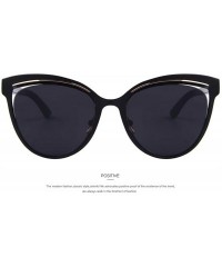 Aviator Fashion Women Cat Eye Sunglasses Classic Brand Designer Sunglasses C02 Blue - C05 Pink - CQ18XDWWAG4 $15.23