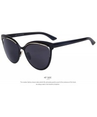 Aviator Fashion Women Cat Eye Sunglasses Classic Brand Designer Sunglasses C02 Blue - C05 Pink - CQ18XDWWAG4 $15.23