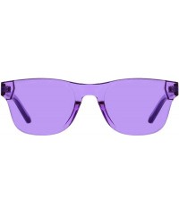 Rimless Rimless Tinted Sunglasses Transparent Candy Color Glasses - Purple - C218Q8QOQ02 $17.38