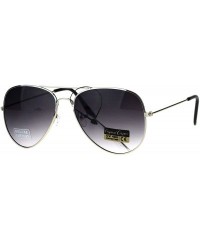 Aviator Mens Air Force Classic 80s Tear Drop Metal Rim Officer Sunglasses - Silver Smoke - C618KRI64T3 $10.23