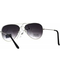 Aviator Mens Air Force Classic 80s Tear Drop Metal Rim Officer Sunglasses - Silver Smoke - C618KRI64T3 $10.23