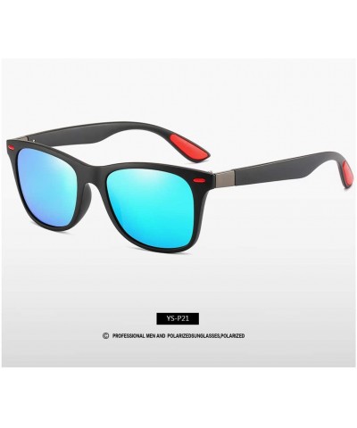 Square Polarized Sunglasses Men Women Driving Square Frame Sun Glasses Male Goggle - C3 - C0194OEZI6I $24.42