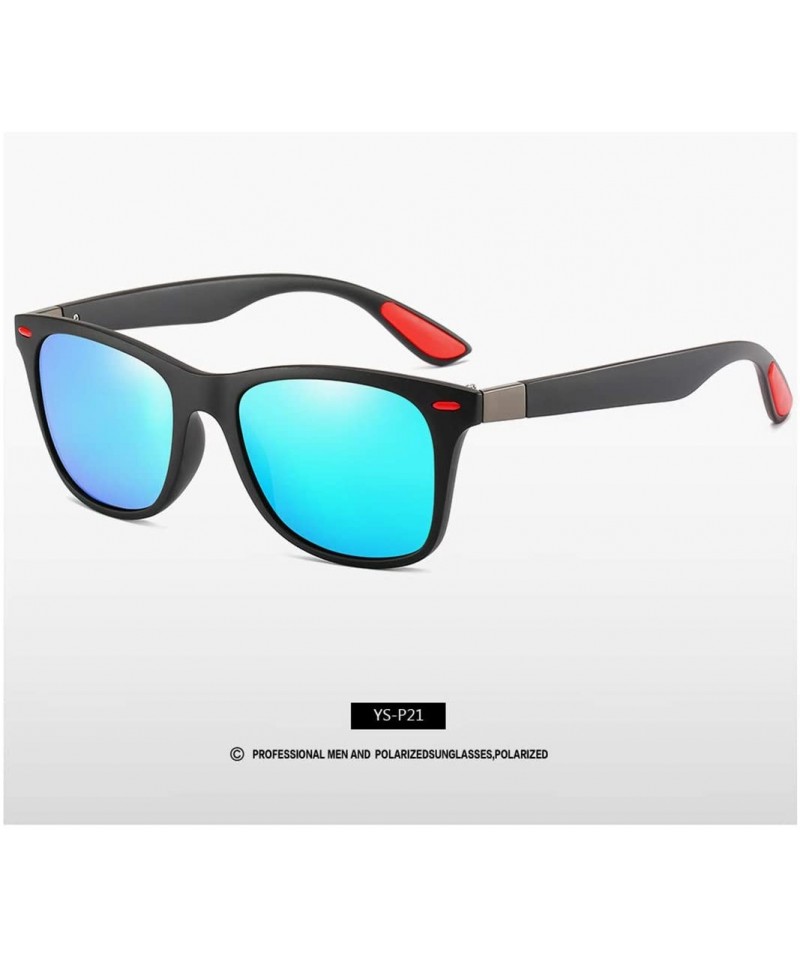 Square Polarized Sunglasses Men Women Driving Square Frame Sun Glasses Male Goggle - C3 - C0194OEZI6I $24.42