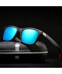 Square Polarized Sunglasses Men Women Driving Square Frame Sun Glasses Male Goggle - C3 - C0194OEZI6I $24.42