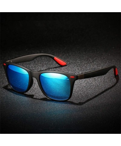 Square Polarized Sunglasses Men Women Driving Square Frame Sun Glasses Male Goggle - C3 - C0194OEZI6I $24.42