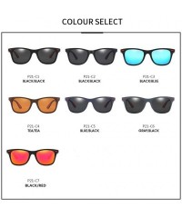 Square Polarized Sunglasses Men Women Driving Square Frame Sun Glasses Male Goggle - C3 - C0194OEZI6I $24.42