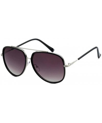 Aviator Aviator Sunglasses - Silver/Black - CM18DNL45HO $10.58