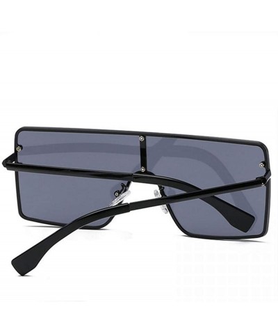 Aviator Oversized Sunglasses Women Men Vintage One-Piece Gradient Sun Glasses Brand C5 - C5 - CE18YLXAIXA $11.71