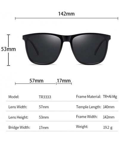 Sport Unisex Polarized Square Sunglasses For Men/Women Aluminum Frame Lightweight Driving Fishing Sports Outdoors - CA197U5AY...