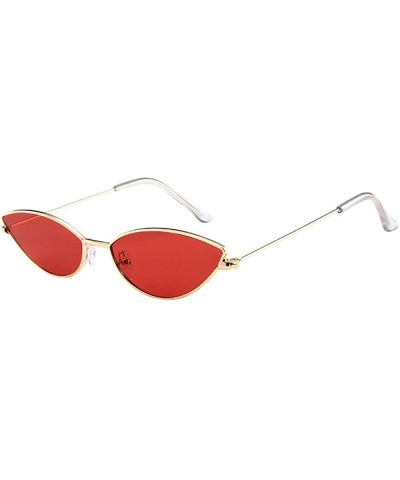 Cat Eye Sunglasses for Men Women Vintage Sunglasses Cat Eye Sunglasses Retro Glasses Eyewear Metal Sunglasses Hippie - A - C6...