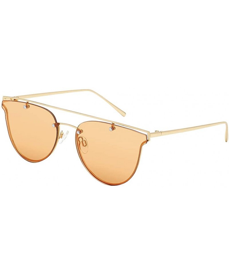 Goggle Women Men Classic Oversized Metal Frame Square Aviator Sunglasses - Ko-017 - C418QX4CQUO $18.27