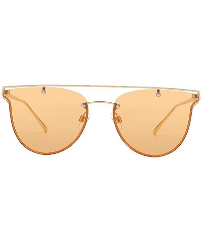 Goggle Women Men Classic Oversized Metal Frame Square Aviator Sunglasses - Ko-017 - C418QX4CQUO $11.78