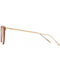 Goggle Women Men Classic Oversized Metal Frame Square Aviator Sunglasses - Ko-017 - C418QX4CQUO $17.79