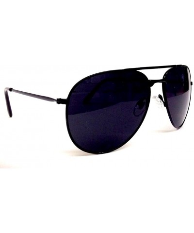 Aviator Black & Gold Pilot Aviator Sunglasses - Black - CN11UWLEX4D $10.47