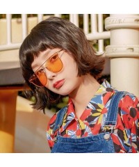 Goggle Women Men Classic Oversized Metal Frame Square Aviator Sunglasses - Ko-017 - C418QX4CQUO $17.79