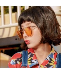 Goggle Women Men Classic Oversized Metal Frame Square Aviator Sunglasses - Ko-017 - C418QX4CQUO $17.79