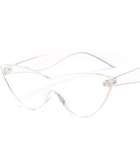 Cat Eye Women Vintage Cat Eye Sunglasses Lovely Sun Glasses For Ladies Cute Sexy Cool Retro Uv400 - Transparent - CR198U3HDY3...