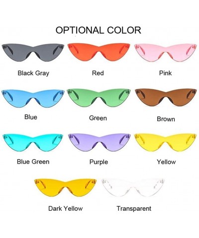 Cat Eye Women Vintage Cat Eye Sunglasses Lovely Sun Glasses For Ladies Cute Sexy Cool Retro Uv400 - Transparent - CR198U3HDY3...