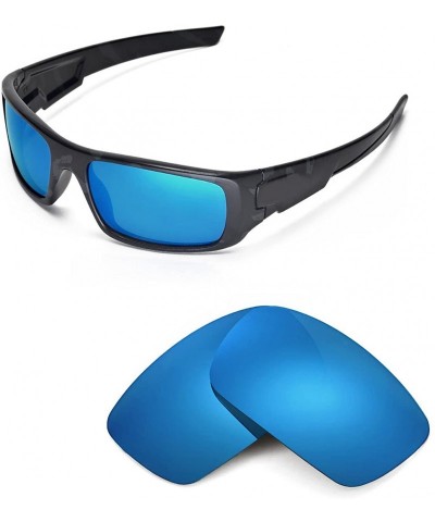 Shield Replacement Lenses Crankshaft Sunglasses - Multiple Options Available - Ice Blue Coated - Polarized - CV126NWWR83 $18.32
