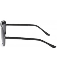 Rectangular Changing Polarized Sunglasses Outdoor Driving - Black Frame Black Gray - CE190SY7KAS $8.16