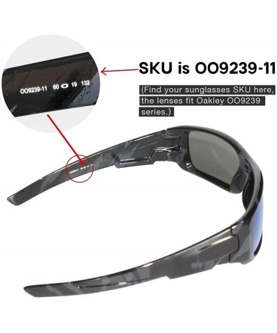 Shield Replacement Lenses Crankshaft Sunglasses - Multiple Options Available - Ice Blue Coated - Polarized - CV126NWWR83 $18.32