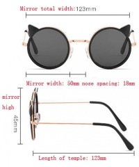 Aviator Children's glasses- cat ears metal UV400 UV protection glasses children sun - D - C118RORQGLS $34.49