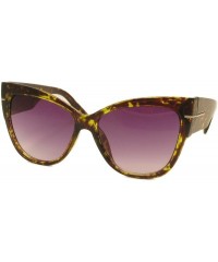 Cat Eye Super Oversized Cat Eye Thick Frame Designer Gradient Sunglasses Anoushka - Green-brown-tortoise - C412JQVXMJV $7.85