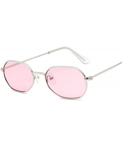 Square Small Pink Hexagon Sunglasses Women Luxury Er Eyewear Shades Ladies Alloy Mirror Sun Glasses Female UV400 - C8199CL09D...