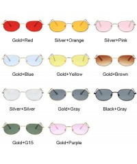 Square Small Pink Hexagon Sunglasses Women Luxury Er Eyewear Shades Ladies Alloy Mirror Sun Glasses Female UV400 - C8199CL09D...