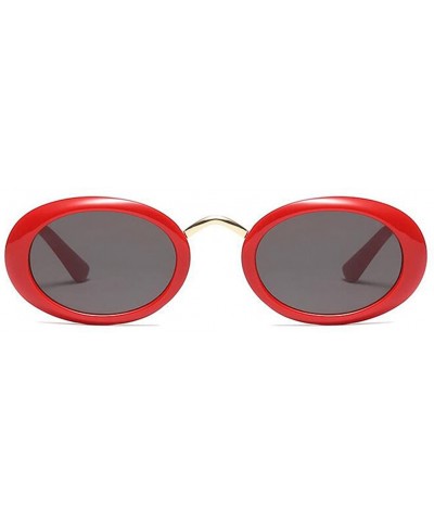 Oval Eyewear Oval Retro Vintage Sunglasses Clout Goggles Fashion Shades - C4 - C118CG50O2S $38.99