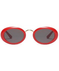 Oval Eyewear Oval Retro Vintage Sunglasses Clout Goggles Fashion Shades - C4 - C118CG50O2S $23.80