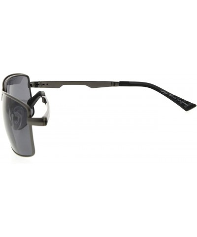 Rectangular UV400 Protection Bifocal Sunglasses Dark Color Sunshine Reading for Men - Gunmetal - CA189TSYUTZ $15.54