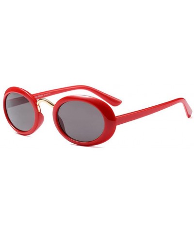 Oval Eyewear Oval Retro Vintage Sunglasses Clout Goggles Fashion Shades - C4 - C118CG50O2S $23.80