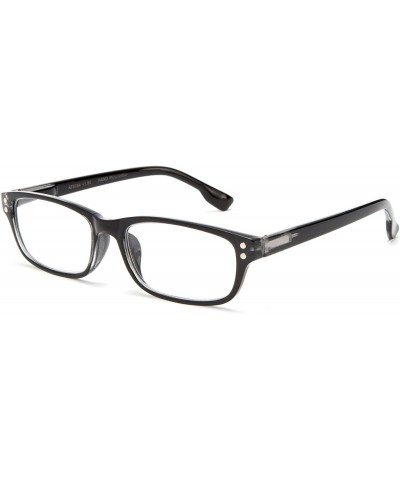 Oversized Slim Thick Squared Style Celebrity Fashionista Pattern Temple Reading Glasses by IG - Black - CA11PTMPXK3 $9.53