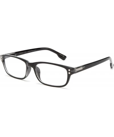 Oversized Slim Thick Squared Style Celebrity Fashionista Pattern Temple Reading Glasses by IG - Black - CA11PTMPXK3 $17.20