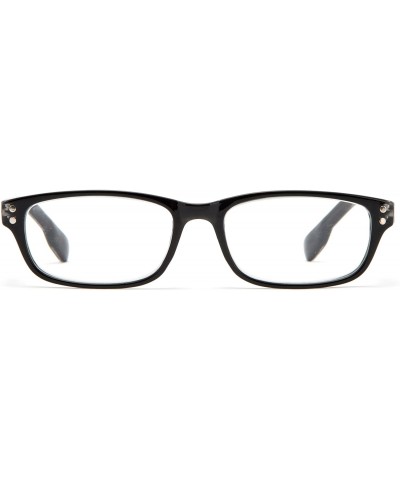 Oversized Slim Thick Squared Style Celebrity Fashionista Pattern Temple Reading Glasses by IG - Black - CA11PTMPXK3 $9.53