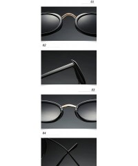 Oval Eyewear Oval Retro Vintage Sunglasses Clout Goggles Fashion Shades - C4 - C118CG50O2S $37.97