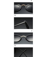 Oval Eyewear Oval Retro Vintage Sunglasses Clout Goggles Fashion Shades - C4 - C118CG50O2S $38.99