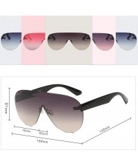 Aviator Women Rimless Aviator Oversized Fashion Sunglasses - Pink - C518I9TNX08 $8.45