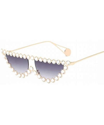 Sport New New Fashion New Diamond Sunglasses Metal Full Diamond Sunglasses Female Sunglasses - C618SL8785R $49.92