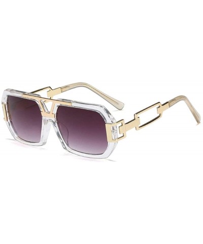 Oversized Oversized Sunglasses Transparent Gradient transparent - Transparent&grey - CU1935Q7RQZ $12.42